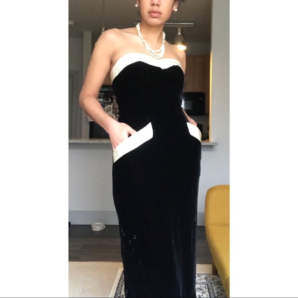 Vintage Velvet Saks Fifth Avenue Evening Dress